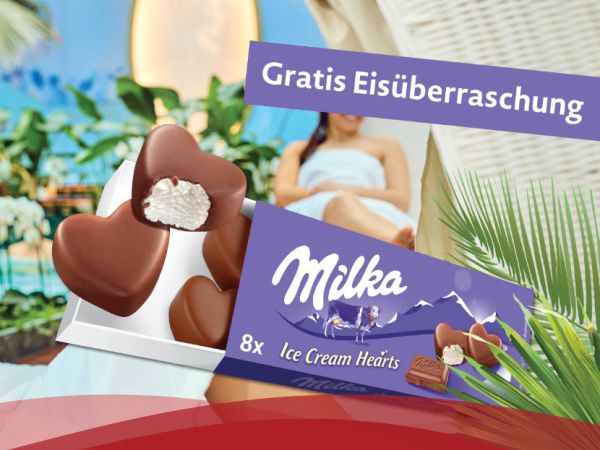 Süße Verführung Milkaschokolade in Herzform