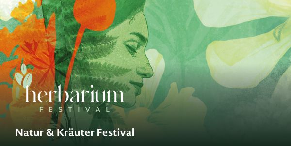Herbarium Festival - Natur & Kräuter Festival Motiv illustrierte Frau in der Natur