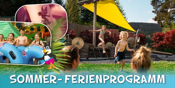 Kinder und Glitzertattoos, "Sommer-Ferienprogramm"